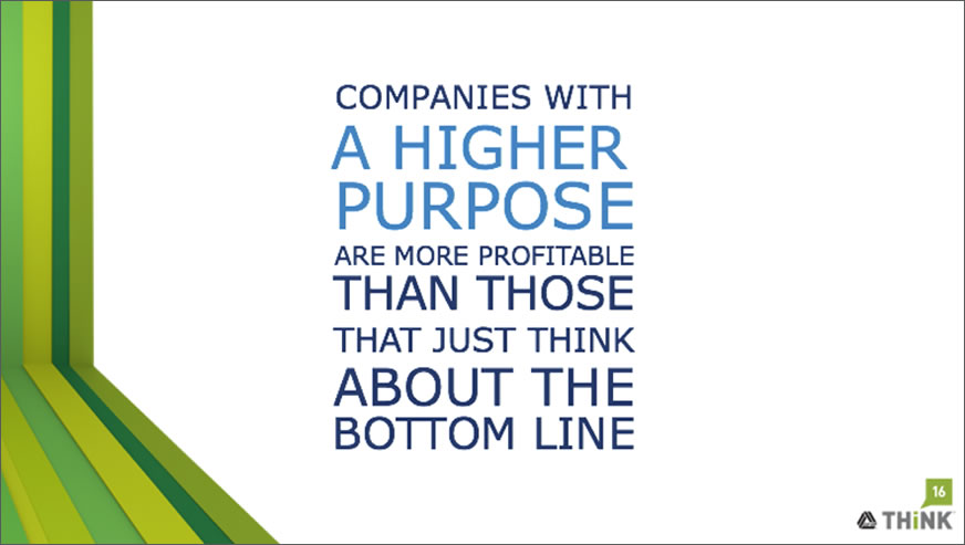 Companies with a higher purpose are more profitable than those that just think about the bottom line.
